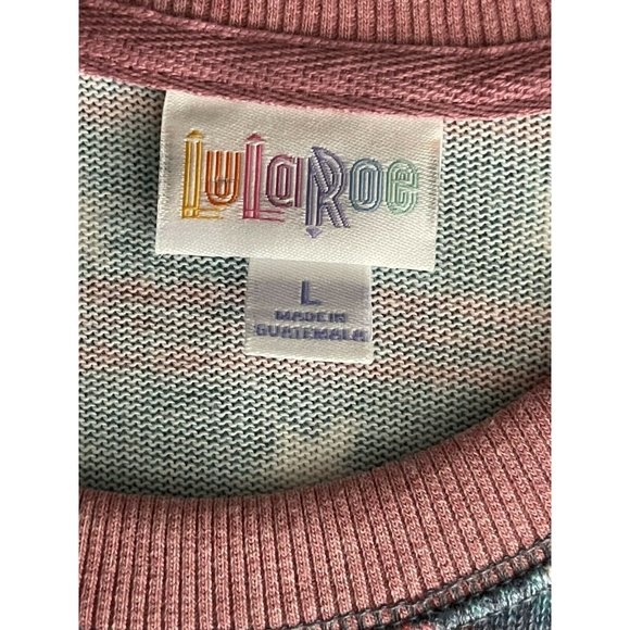 Lularoe Jane Captain America Red Blue Stars Americana Dreams Size L Large - Picture 3 of 6